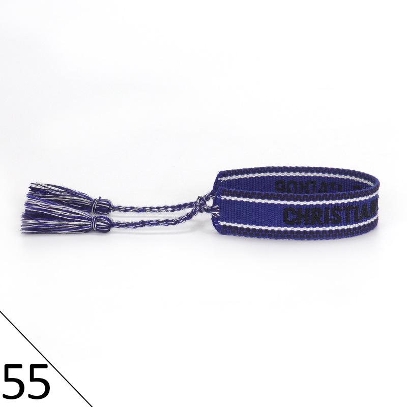 Handmade Embroidered Friendship Bracelet with Tassels for Women