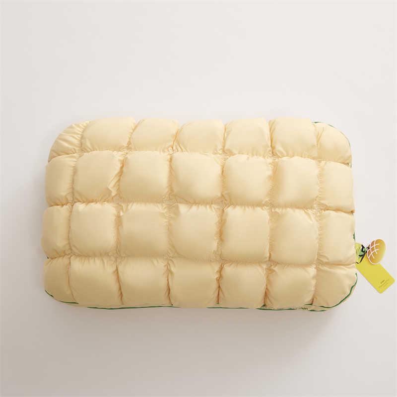 Soft Flaky Pineapple Bun Neck Support Pillow for Home Use 48x74cm, 1 piece