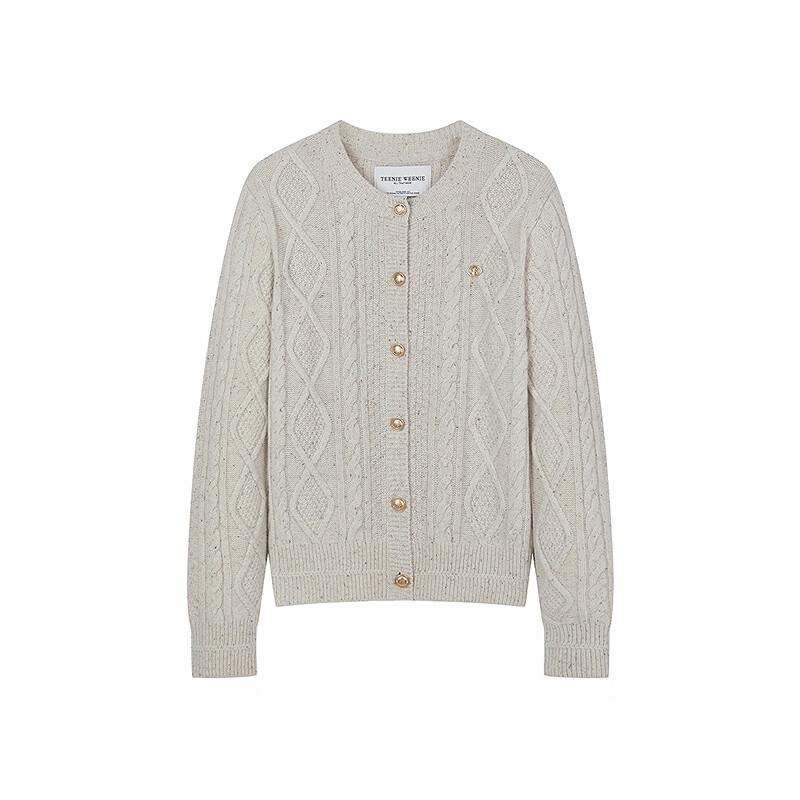 Teenie Weenie Women's Little Bear Jacquard Knit Cardigan