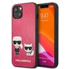Etui do iPhone 13 mini Karl Lagerfeld Ikonik Karl & Choupette Fuksja