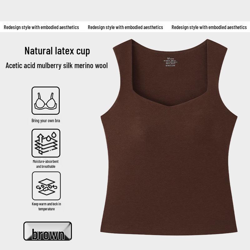 

Шелковая мериносовая шерсть бархат вырез сердечком флисовая подкладка стеганый жилет для женщин зима M (80-100 lbs)