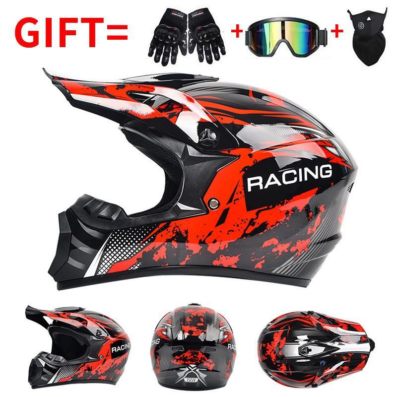 DOT Certified Motorcycle Full Helmet Off-road Mountain Bike Downhill Riding Safety