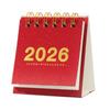 Mini Desk Calendar 2026 Standing Flip Small Desktop Calendar Jan.2026 to Dec 2026 12 Monthly Calendar with Twin-Wire Binding for Home Office School