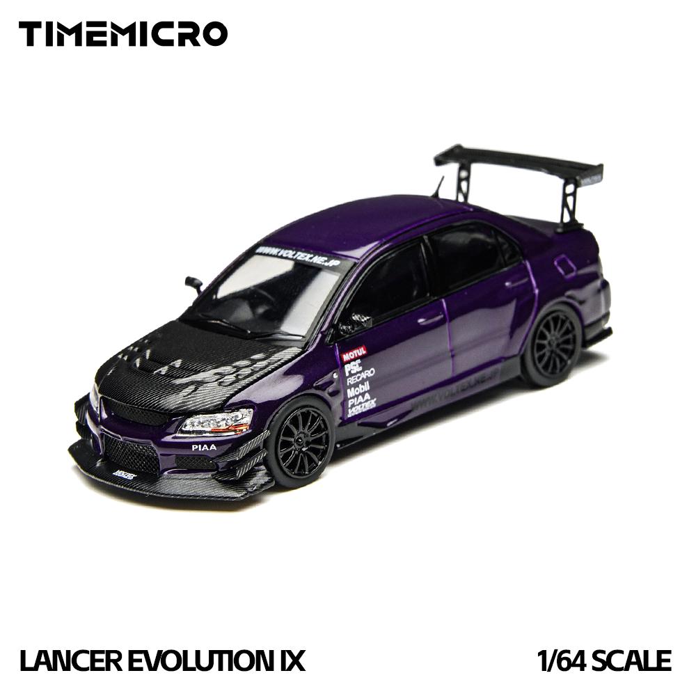 

Time Micro 1:64 Mitsubishi EVO 9 LANCER EVOLUTION IX Simulation Static Alloy Car Model, Boys Toy Collection Decoration Item.