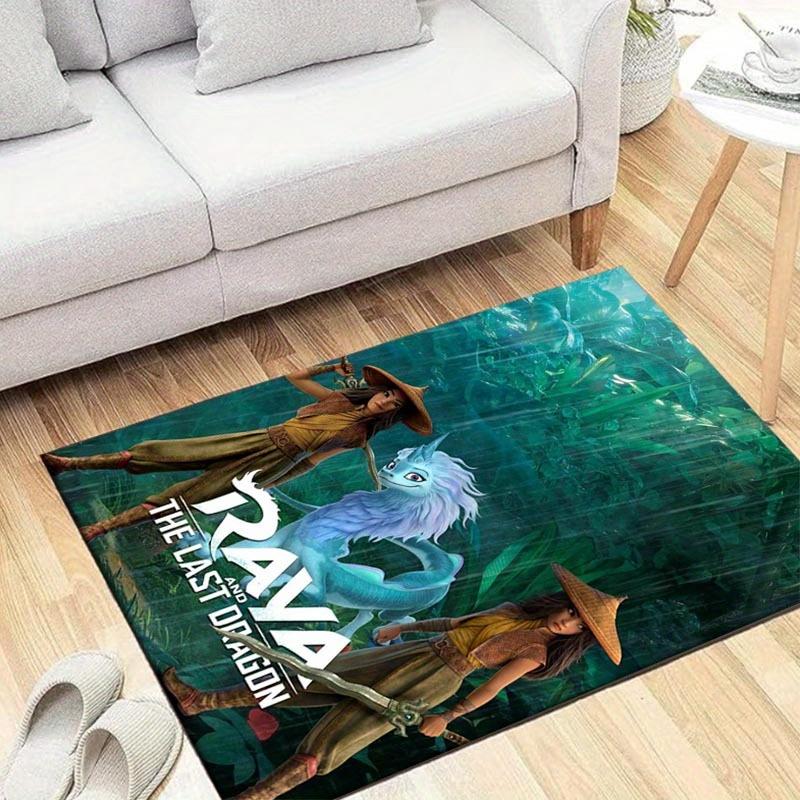 

1pc Raya and The Last Dragon Pattern Area Rug Soft Flannel Floor Mat for Living Room,Office,Bedroom and Carpet,Sofa Coffee Table Floor Mat 60cm by 90cm