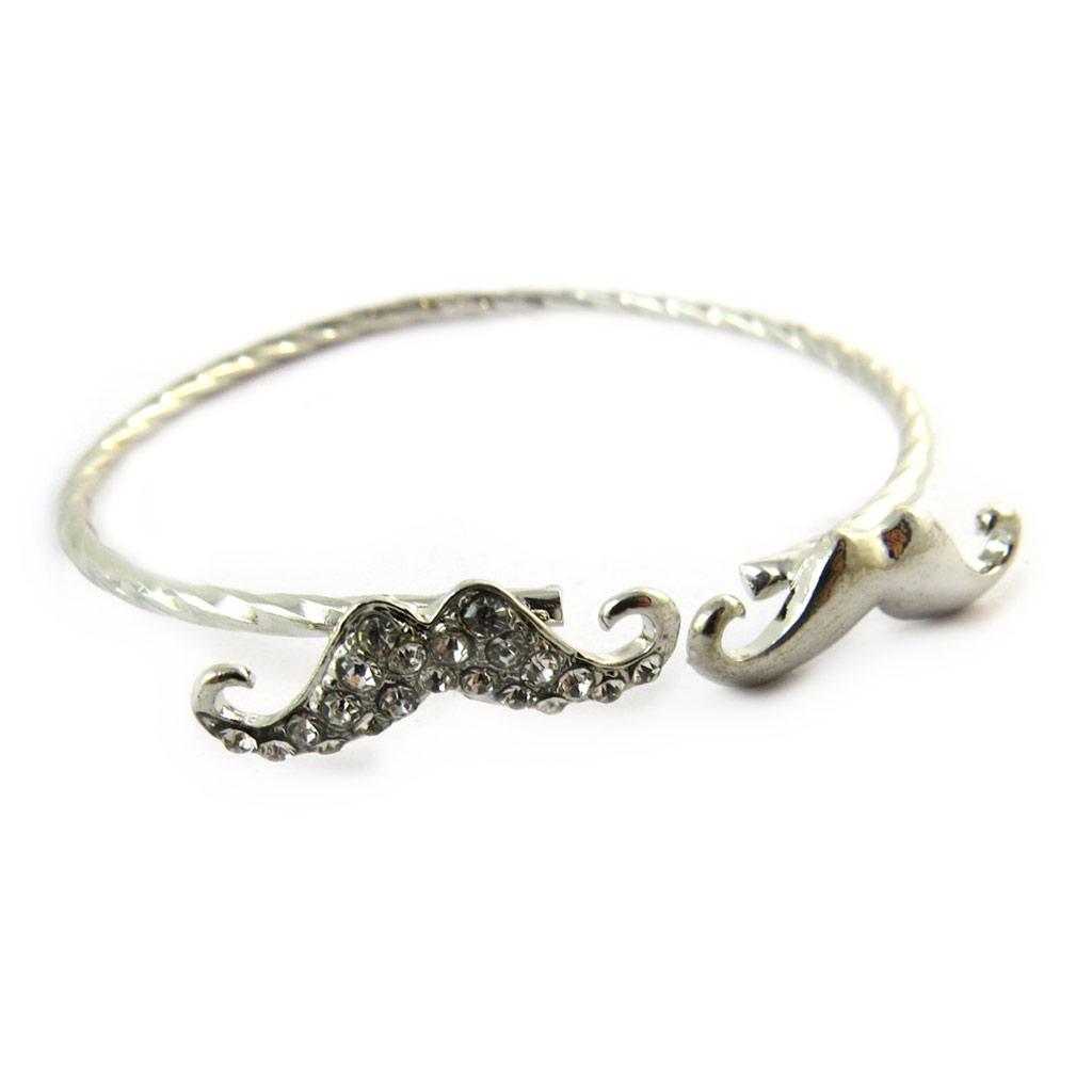 Les Trésors De Lily [N7192] - Silver 'Moustaches' Bracelet