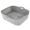 2pcs Gray Silicone Perforated Air Fryer Liners Rectangle Bonus Oven Gloves SL401 DZ201 DZ401 DZ550 Double Stack