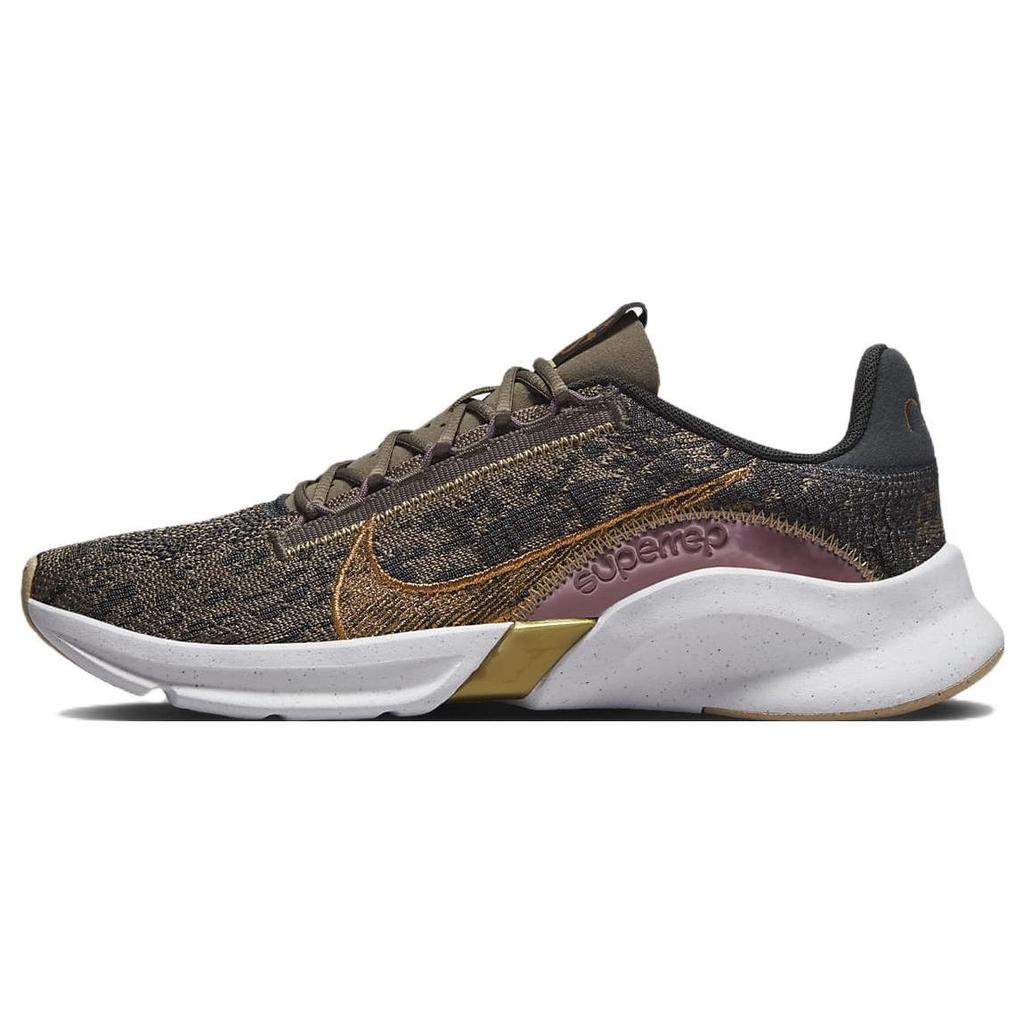 Nike SuperRep Go 3 Next Nature Flyknit Premium Olive Grey Metallic Copper Women Sneakers Dark-Smoke-Grey Purple-Smoke DQ4679-001