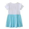 Summer Cross-Border Girls' Skirts: Stylish European & American Round Neck Dress with Short Sleeves for Little Girls