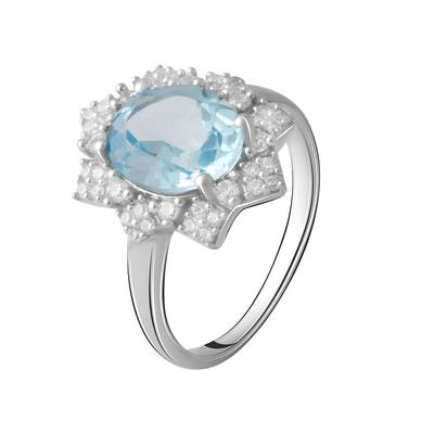 Silver Ring with Natural Topaz 2.621ct (2065364) 3.86 Gr. 925 Samples
