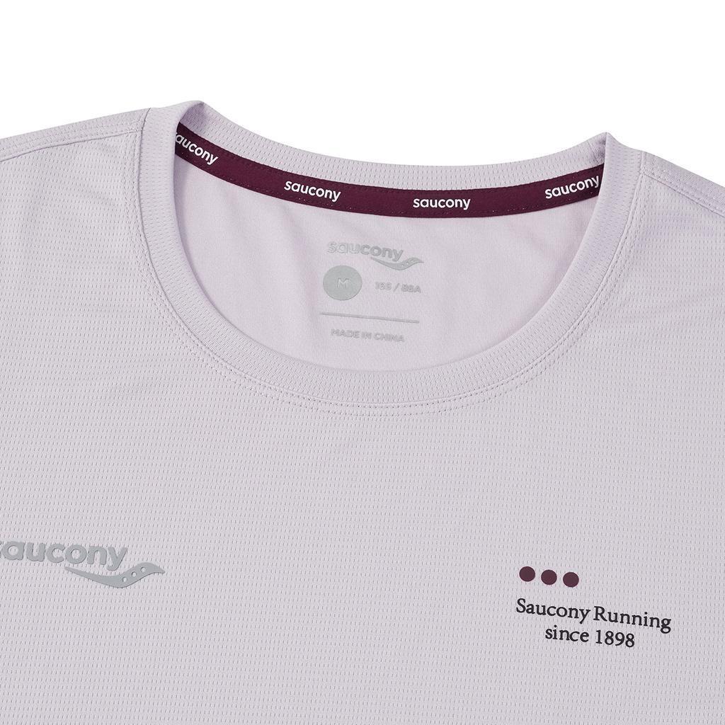 SAUCONY Running Training Series Soul Runner Simple Versatile Fashion Round Neck Short Sleeve T-Shirt Women T-Shirts Lilac-Purple SA1250ST63T-PP094