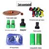 3x Telescopic High-Pressure Water Hose with 8-Function Nozzle for Car Wash and Garden Watering