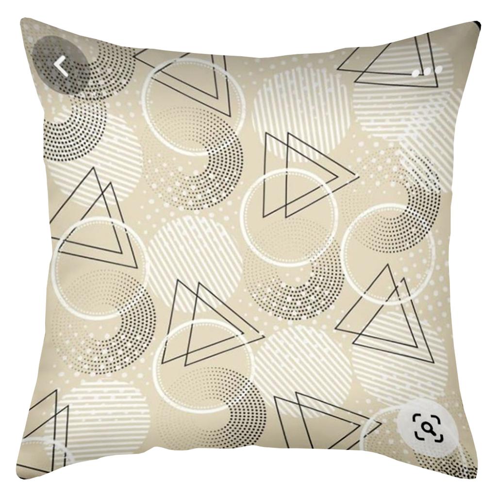 Geometric Pattern Decorative Throw Pillow Cover 2D Printed Polyester Sofa Cushion Case For Modern Home Decor