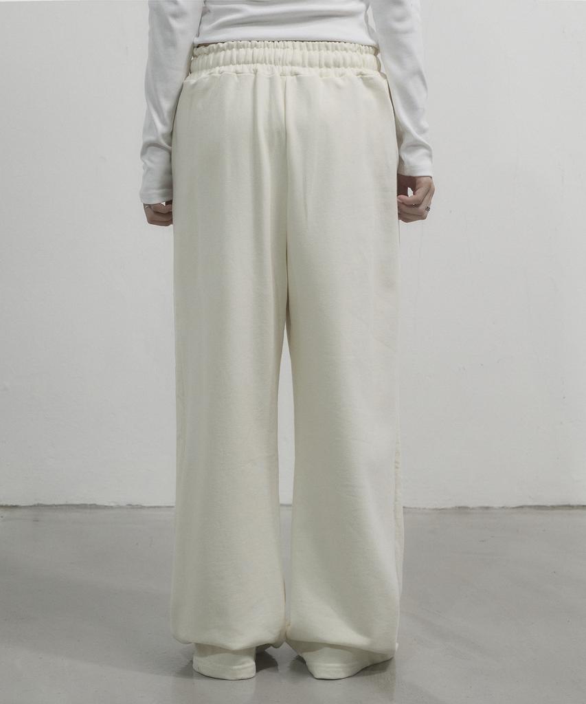 CHICKS Muir Double-Pleat Wide Pants Cream