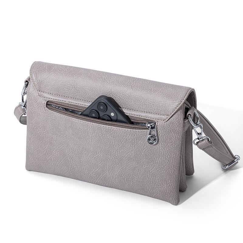Large Capacity PU Leather Crossbody Bag for Commuting