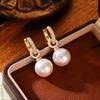 French Floral Pearl Tassel Earrings: Vacation Style, Sweet Temperament, High-End Luxury Jewelry for Women
