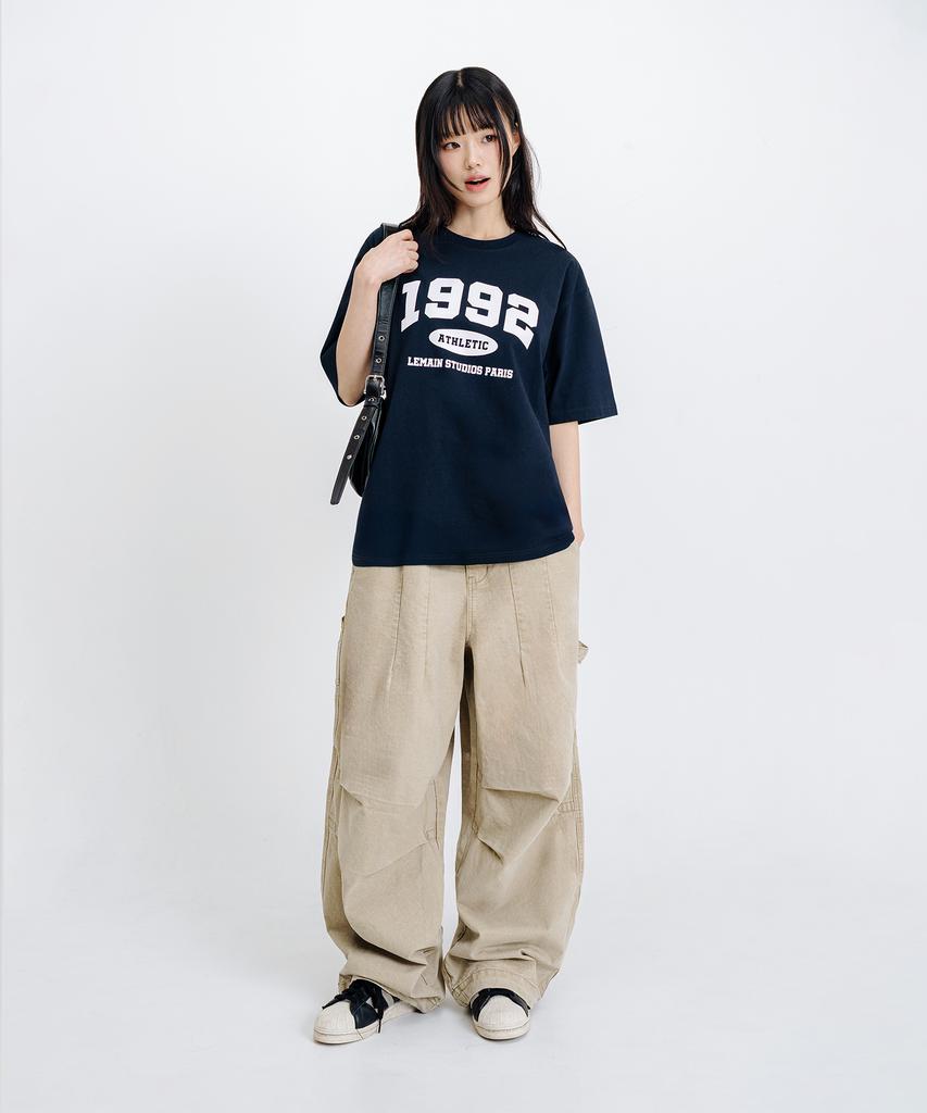 LEMAIN SECOND 1992 Arch Logo Oversized Short Sleeve T-Shirt [Navy] (Type B)