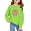 Kids' Long Sleeve Loose Pullover Letter Printed Round Neck Sweatshirt
