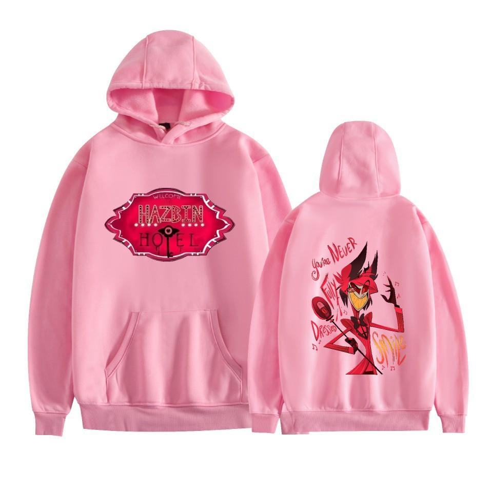 Fashion Hazbin Hotel Hoodies for Men Women Casual Sweatshirts Unisex Long Sleeve Pullover Hoodie Streetwear