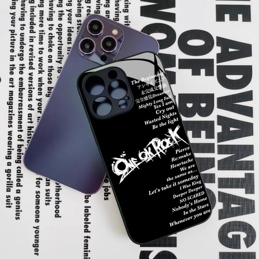 Japan Band ONE OK ROCK Phone Case for Iphone 17 16 15 14 12 11 13 Pro Max Mini X Air Puls Black Glass Cover