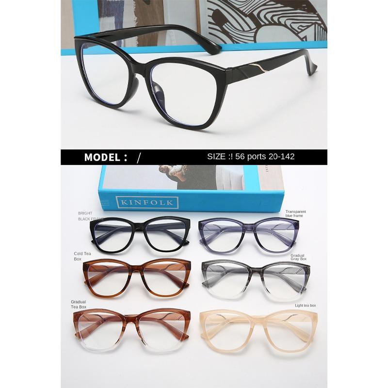 Anti-blue Light Glasses Simple Cat Eye Eyewear Women Men Beach Travel Eyeglasses Blue Light Blocking Man Lady Computer Eyeglas