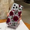 Foreign trade explosion ins retro red rose mobile phone case iPhone13 women's advanced matte anti-drop Apple 17pro