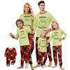 Juletrykk Søt familiesett Pyjamas, hjemmeklær, familiesett med lange armer toppbukser