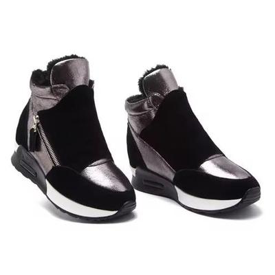 Buty Zimowe Damskie Jesień Zima Ciepłe Buty Modne Damskie Wysokie Trampki
