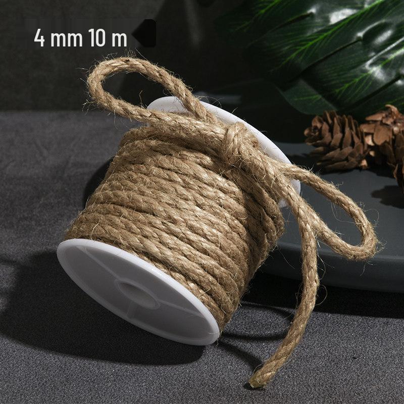 Vintage-Style Handwoven Hemp Rope for Creative DIY Decoration and Vase Bundling