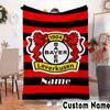 Custom Name Bayer FC Crest Throws Blanket Flannel Blankets for Couch Bed Gifts for Men Women Picnic blanket Christmas fan gifts