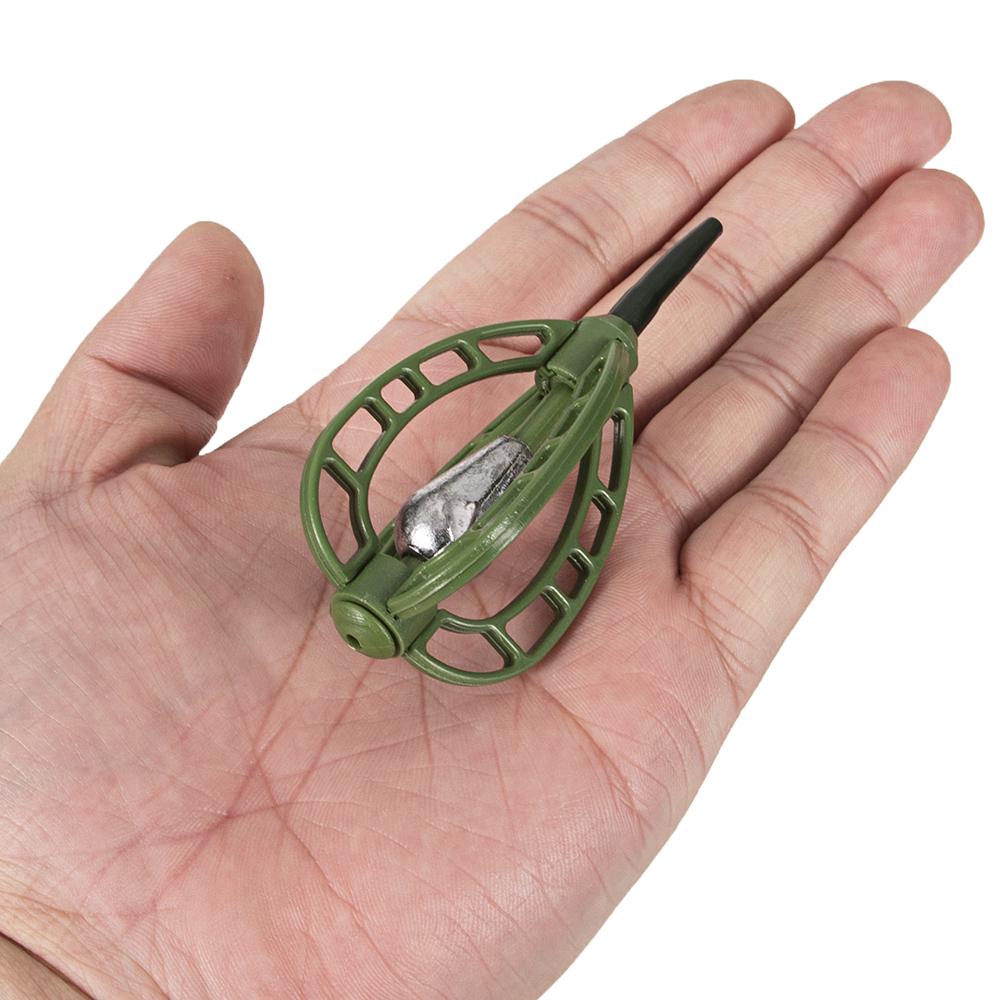 ABS Fishing Sinker Carp Fishing Feeder Fishing Bait Cage Fishing Lure Case Fishing Accessories