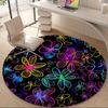 1pc Floral Vibrant Office Round Area Rug, Indoor Mat Suitable ForOffice, Under Office Chairs Bedroom Living Room Home Decor, Room Decot267