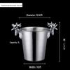 YilMeng Stainless Steel Tiger Head Ice Bucket