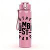 1PC Stay Humble Hustle Hard Text 750ml Color Plastic Sports Water Bottle Leakproof Flip Straw Lid Suitable for Sports Office Home Use