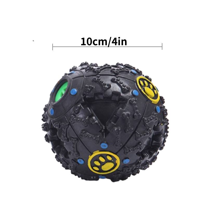 Dog Cat Pet Giggle Ball Tough Treat Sound Activity Training Squeaky Chew Fun Toy