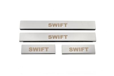 Door Sill Trim (4 Pcs, Stainless Steel) for Suzuki Swift