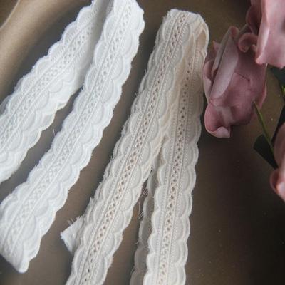 4 metros/lote 2 cm de largura Alta qualidade dupla face ondulado algodão tecido borda bordado renda DIY acessórios artesanais roupas bloqueio borda materiais