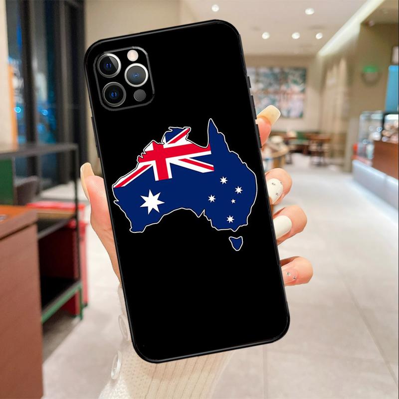 Handyhülle mit australischer Flagge für iPhone 17, 16, 15, 14, 13, 12, 11 Pro Max, mini, 16 Plus, 16e, 17 Air – Schutzhülle