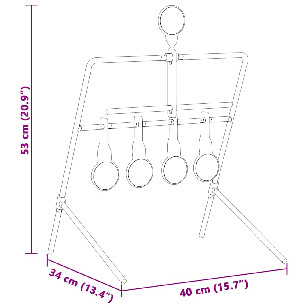 Resettable Target Black 40 x 34 x 53 cm Steel