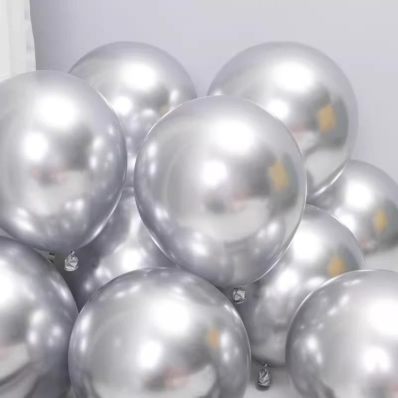 Thickened Blue and Gold Silver Balloons for Birthday and National Day Decorations