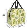 Niedliche Dinosaurier und Palmblätter Lunchbox Wiederverwendbare Lunchtasche Arbeit Bento Kühltasche Wiederverwendbare Tragetasche Picknickboxen Isoliert für Kinder