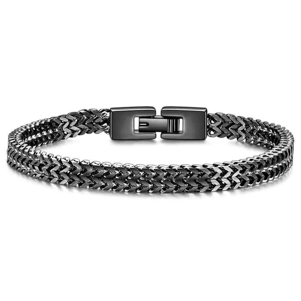 European & American Hip Hop 6MM Dragon Bone Snake Chain Bracelet - Fashionable Titanium Steel