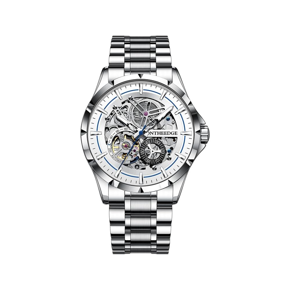 RZY Men s Tourbillon Automatic Skeleton Watch 30M Water Resistant Luminous Mechanical Timepiece