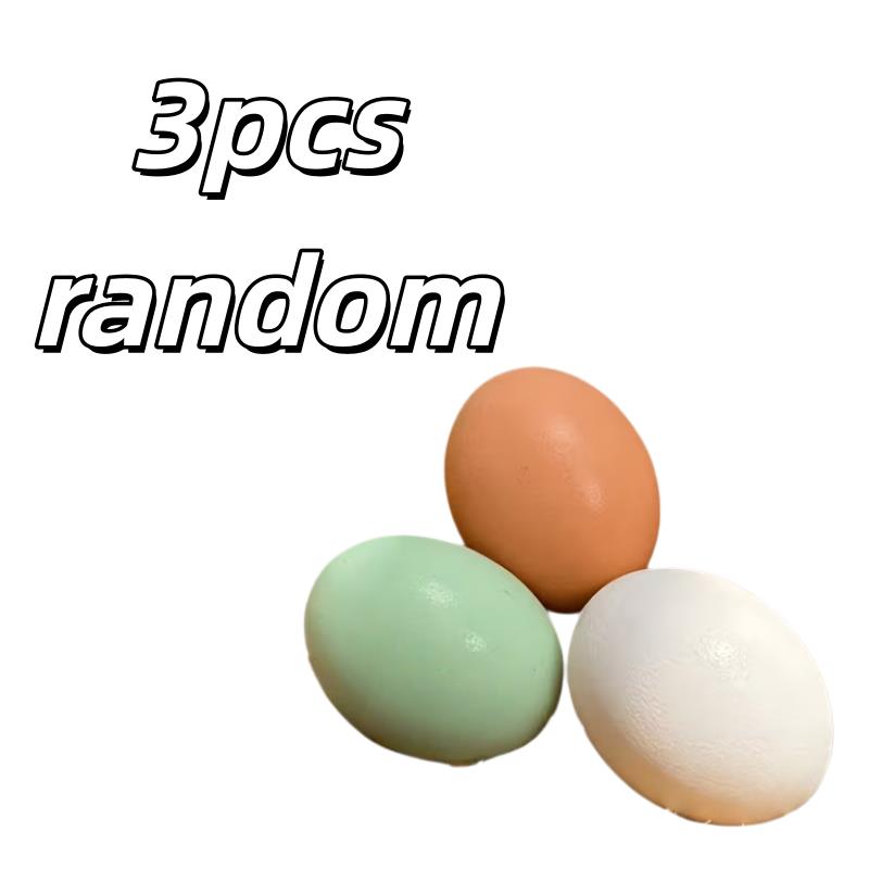 

3pcs Wooden Fake Eggs for Hens – Heavy, Durable Nesting to Establish Fixed Laying Area, Coop