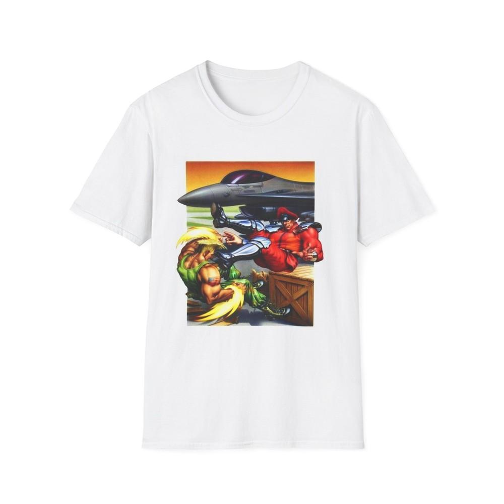 Guile Vs M. Bison Tee, Vintage Arcade Softstyle Street Fighter Tshirt, Gamer Tee