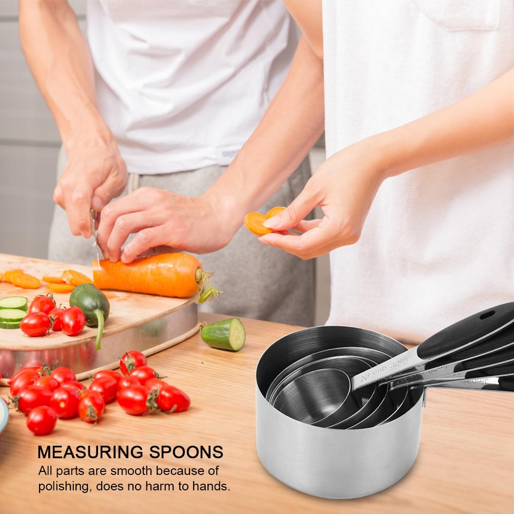 10PCS Stainless Steel Spoons Cups Multi color Baking Tools 10PCS