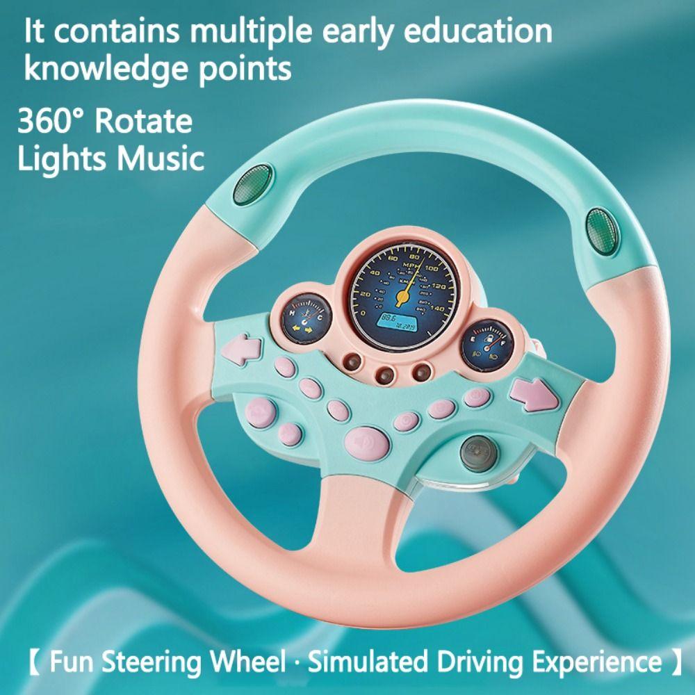 360° Rotation Simulation Steering Wheel Toys Funny Driving Simulator Toy  Children Gift