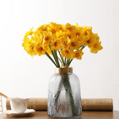 6Pcs Vivid Fabric Good All-matching Fake Narcissus Plants Wedding Decor False Flower