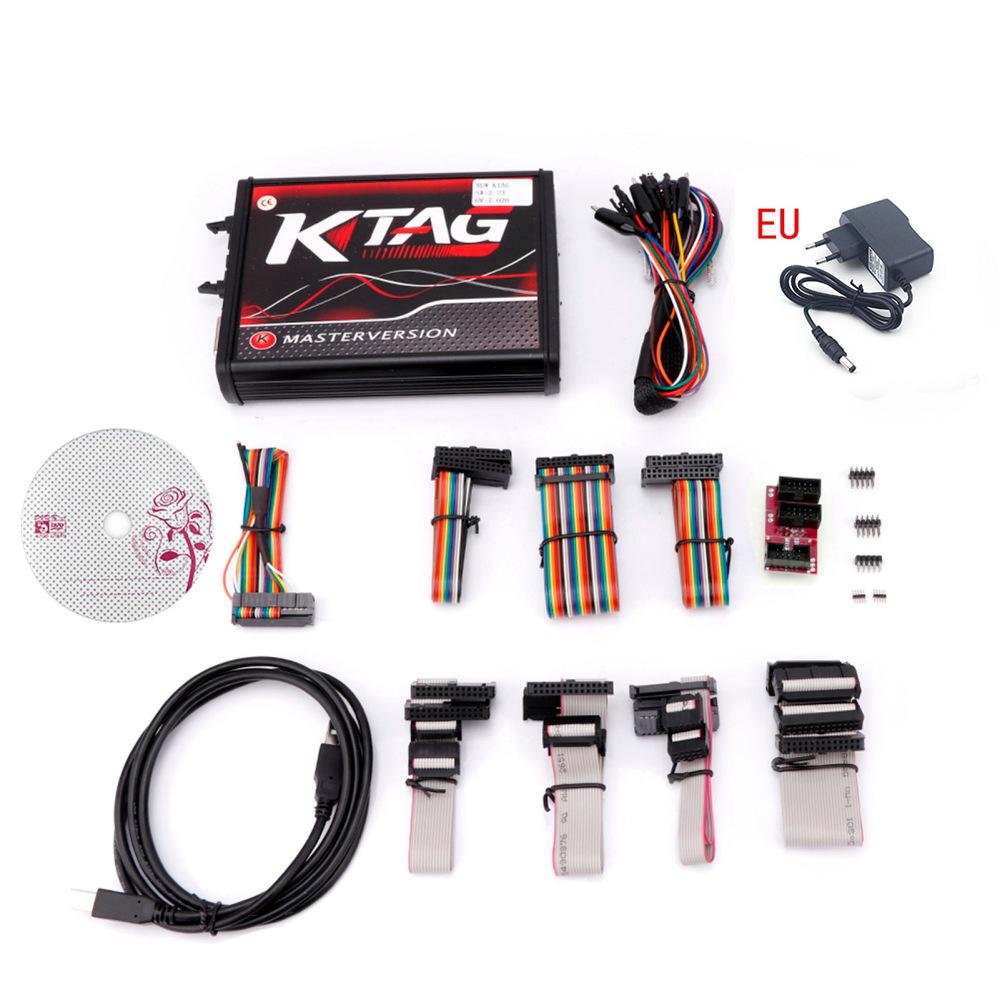 KTAG ECU Programmer V7.020/2.25, Red PCB, 4 LED, Networkable, Unlimited Usage