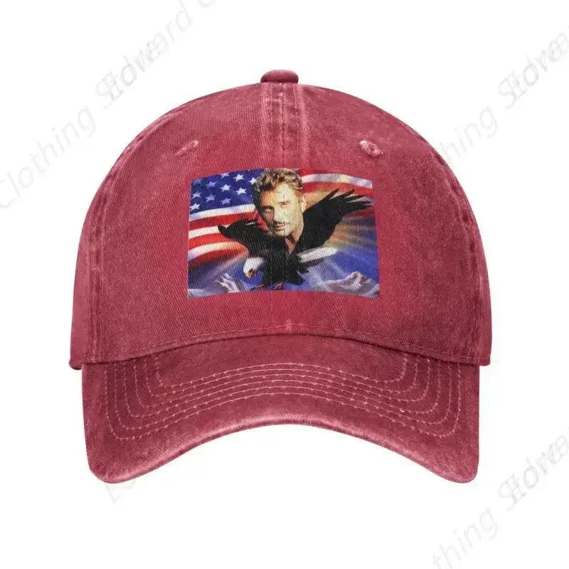 

Custom Hallyday Eagle Baseball Cap WoUnisex Unisex Cotton Adjustable French Rock Dad Hat Sports Snapback Hats One Size